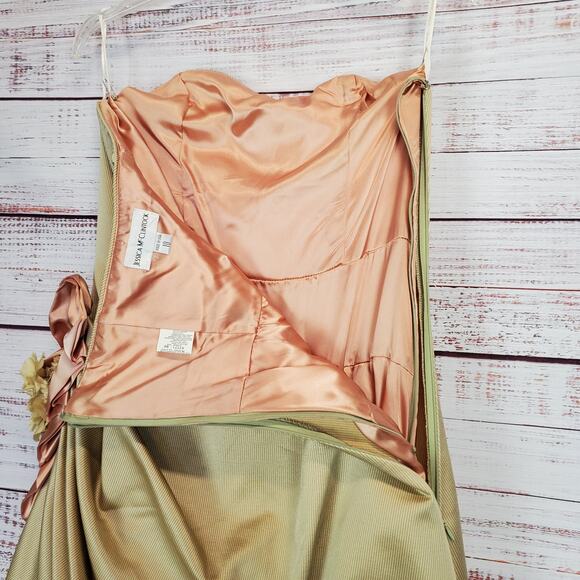 Jessica Mcclintock Formal Gold Ball Gown Sz 10 Tulle Layered Princess Maxi Dress - Picture 11 of 16